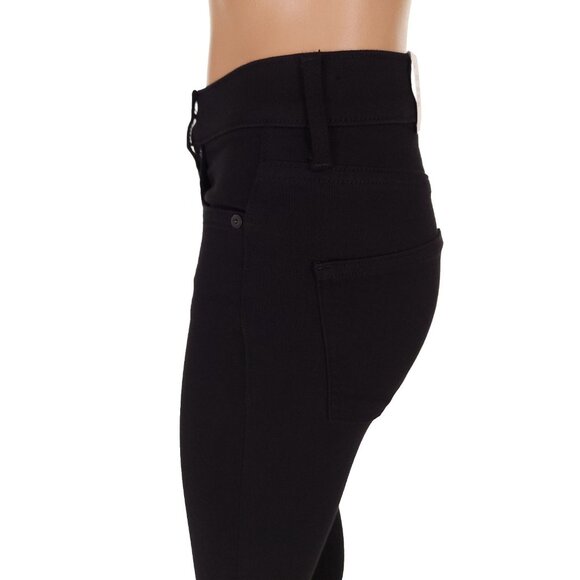 Aritzia Denim Forum The Nico Mid Rise Skinny Crop Jean Size 24 XS Black Stretch - Picture 7 of 16